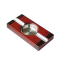 Cigar Ashtray with 2 Tone Cherry Wood Finish